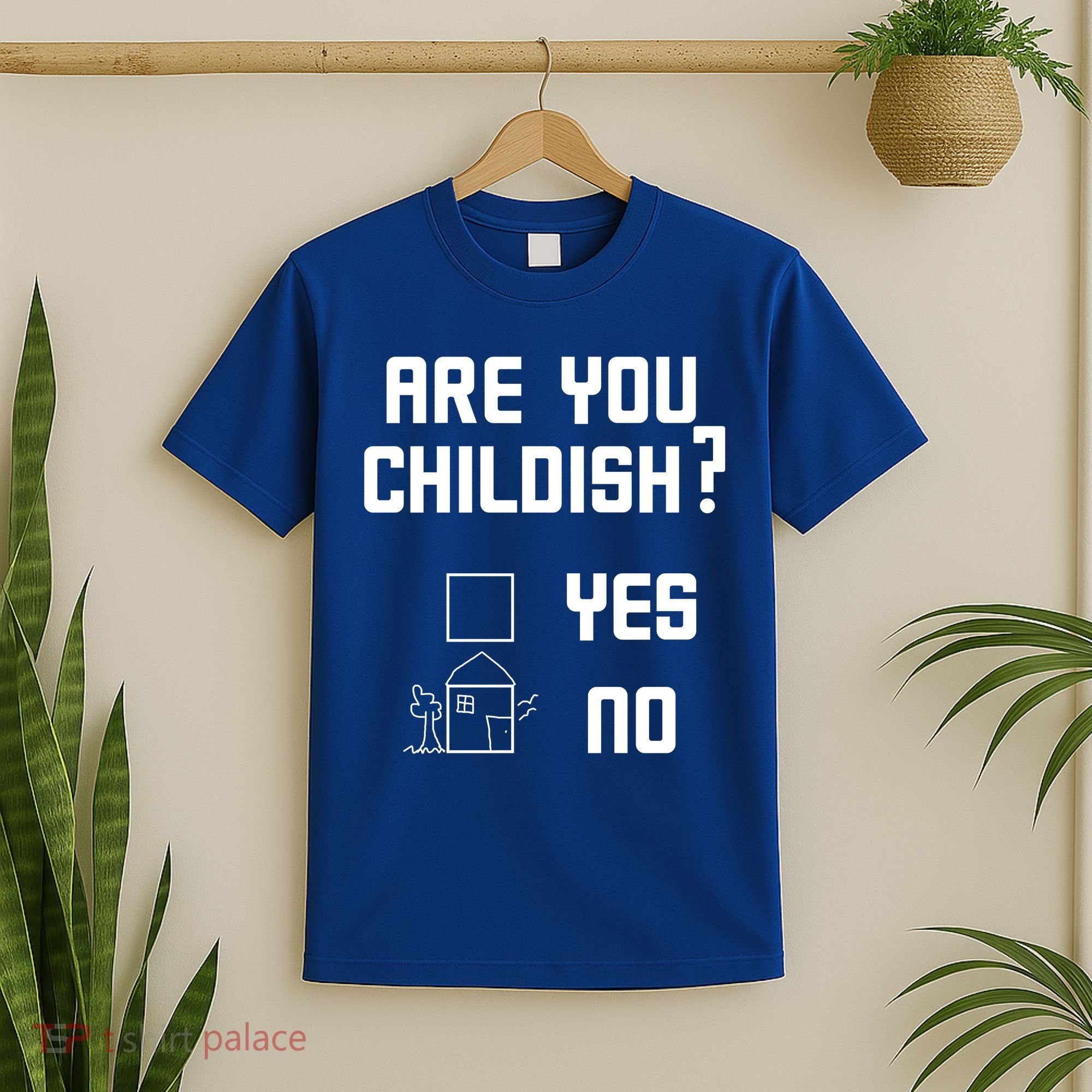 Are You Childish? Funny Adultish Cartoon Drawing T-Shirt