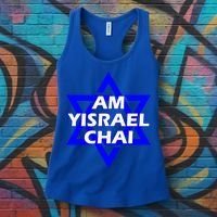 Am Yisrael Chai Israel Star of David Women's Tank Top thumb 3