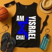 Am Yisrael Chai Israel Star Of David Tank Top thumb 4