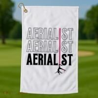 AERIALIST Yogi Dancer Aerial Hoop Lover Golf Towel thumb 1
