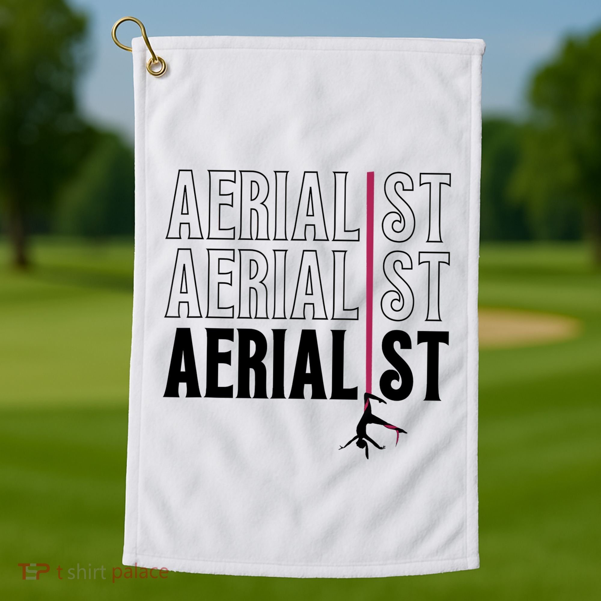 AERIALIST Yogi Dancer Aerial Hoop Lover Golf Towel