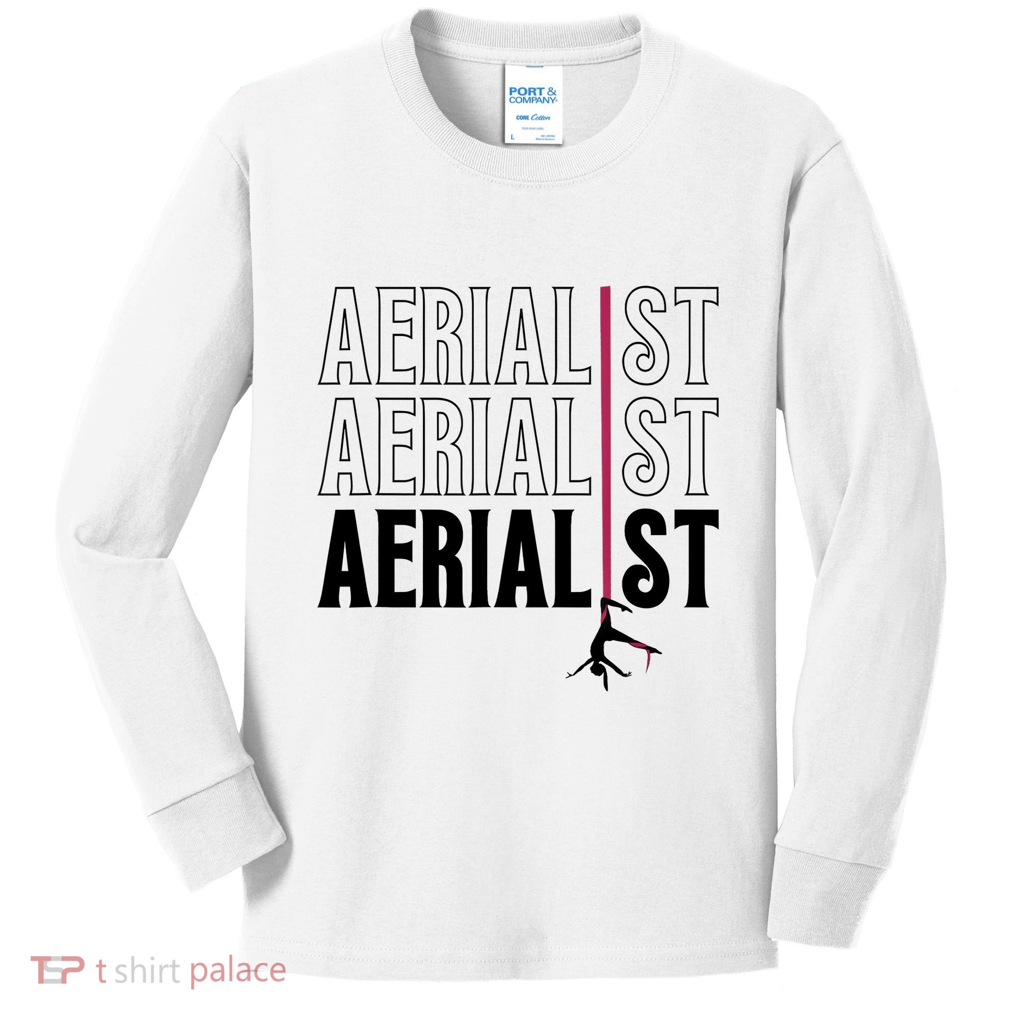 AERIALIST Yogi Dancer Aerial Hoop Lover Kids Long Sleeve Shirt