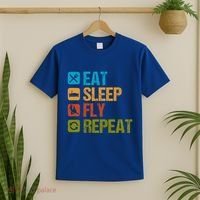 Aerial Yoga Eat Sleep Repeat Aerialist Trapeze Artist Gift T-Shirt thumb 2