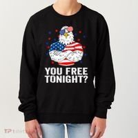 Are You Free Tonight 4th Of July Independence Day Bald Eagle Women's Sweatshirt thumb 0