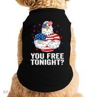 Are You Free Tonight 4th Of July Independence Day Bald Eagle Doggie Tank thumb 0