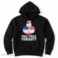 Are You Free Tonight 4th Of July Independence Day Bald Eagle Hoodie thumb 0