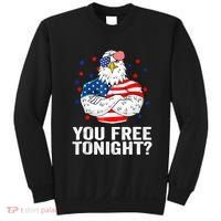 Are You Free Tonight 4th Of July Independence Day Bald Eagle Sweatshirt thumb 0