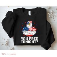 Are You Free Tonight 4th Of July Independence Day Bald Eagle Sweatshirt thumb 2