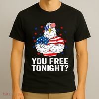 Are You Free Tonight 4th Of July Independence Day Bald Eagle T-Shirt thumb 3