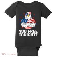 Are You Free Tonight 4th Of July Independence Day Bald Eagle Baby Bodysuit thumb 0