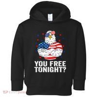 Are You Free Tonight 4th Of July Independence Day Bald Eagle Toddler Hoodie thumb 0