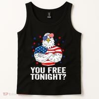 Are You Free Tonight 4th Of July Independence Day Bald Eagle Tank Top thumb 2