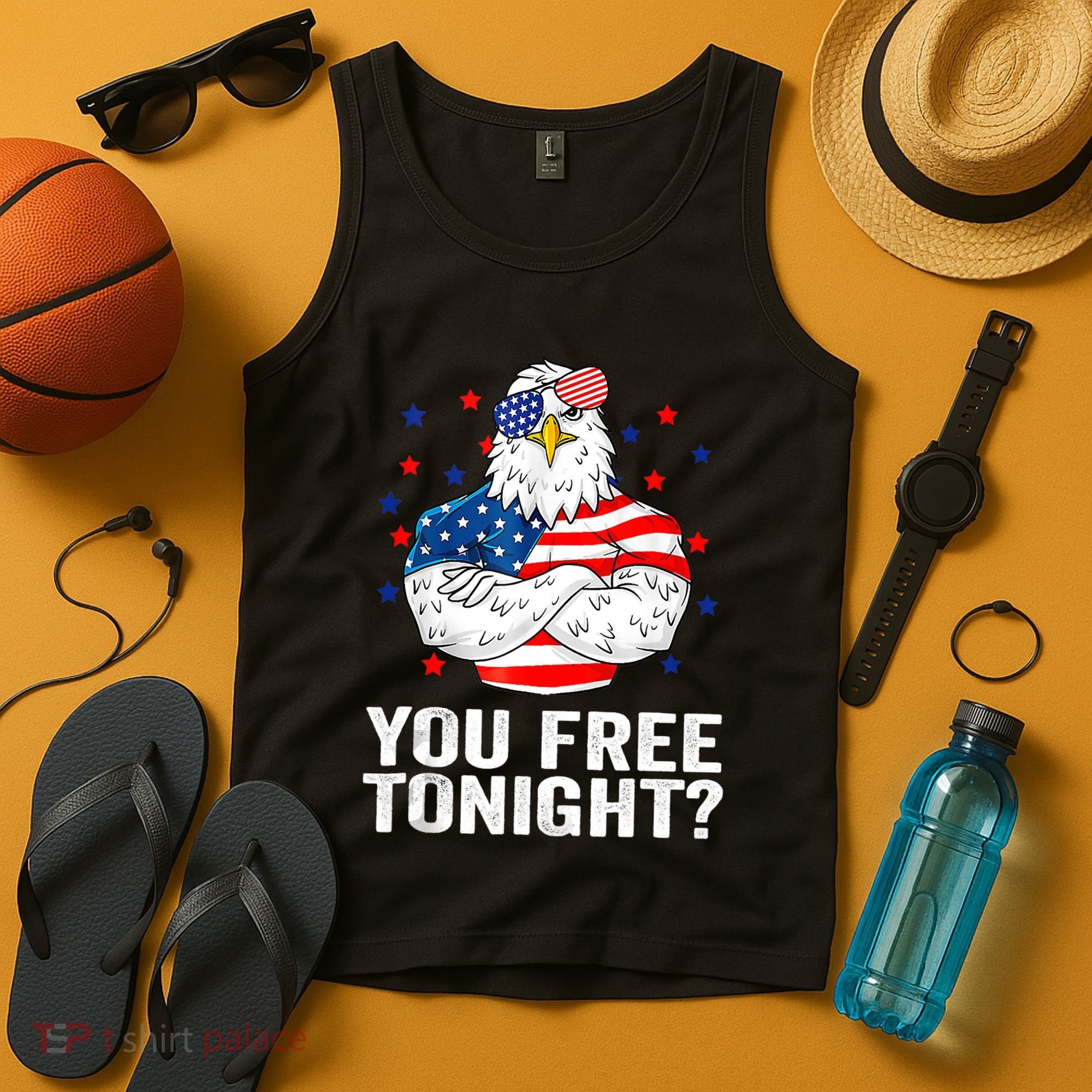 Are You Free Tonight 4th Of July Independence Day Bald Eagle Tank Top