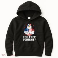 Are You Free Tonight 4th Of July Independence Day Bald Eagle Kids Hoodie thumb 0