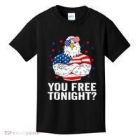Are You Free Tonight 4th Of July Independence Day Bald Eagle Kids T-Shirt thumb 0