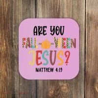 Are You Fall O Ween Jesus Funny Pumpkin Christian Halloween Coaster thumb 0