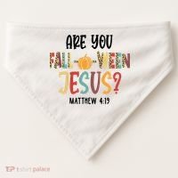 Are You Fall O Ween Jesus Funny Pumpkin Christian Halloween USA-Made Doggie Bandana thumb 0