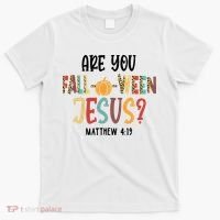 Are You Fall O Ween Jesus Funny Pumpkin Christian Halloween T-Shirt thumb 0