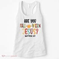 Are You Fall O Ween Jesus Funny Pumpkin Christian Halloween Women's Tank Top thumb 0