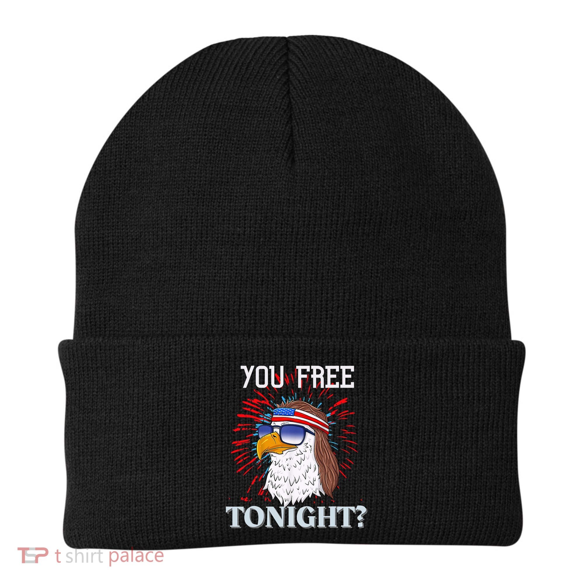 Are You Free Tonight 4th Of July Retro American Bald Eagle Gift Beanie