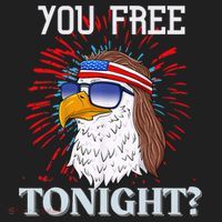 Are You Free Tonight 4th Of July Retro American Bald Eagle Gift Beanie thumb 2
