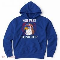 Are You Free Tonight 4th Of July Retro American Bald Eagle Gift Hoodie thumb 0
