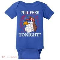 Are You Free Tonight 4th Of July Retro American Bald Eagle Gift Baby Bodysuit thumb 0