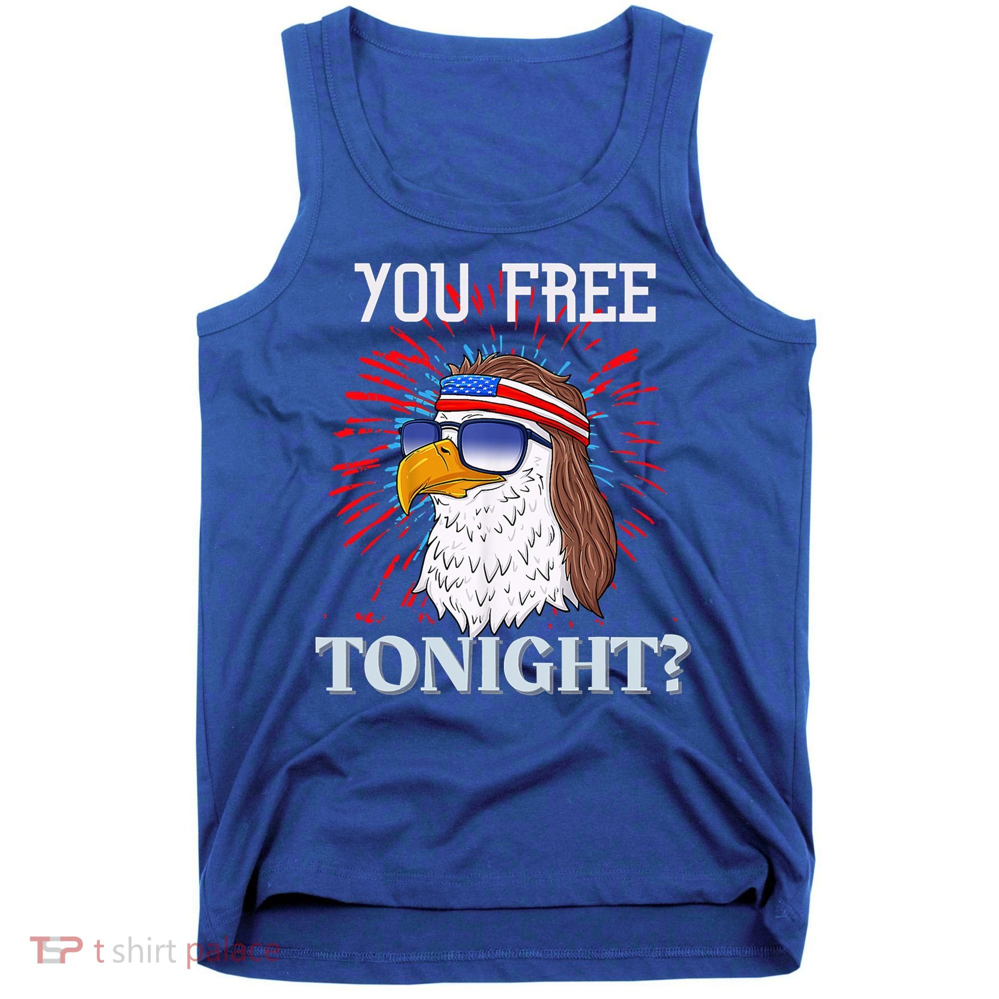 Are You Free Tonight 4th Of July Retro American Bald Eagle Gift Tank Top