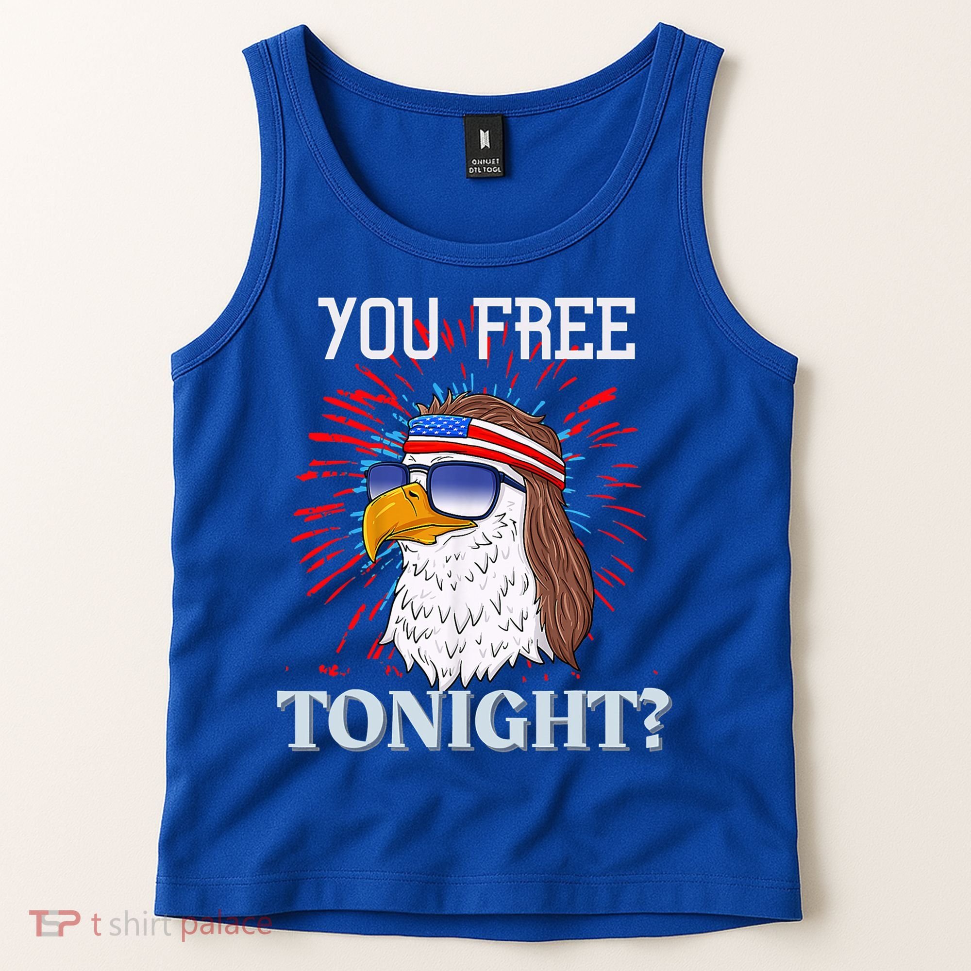 Are You Free Tonight 4th Of July Retro American Bald Eagle Gift Tank Top