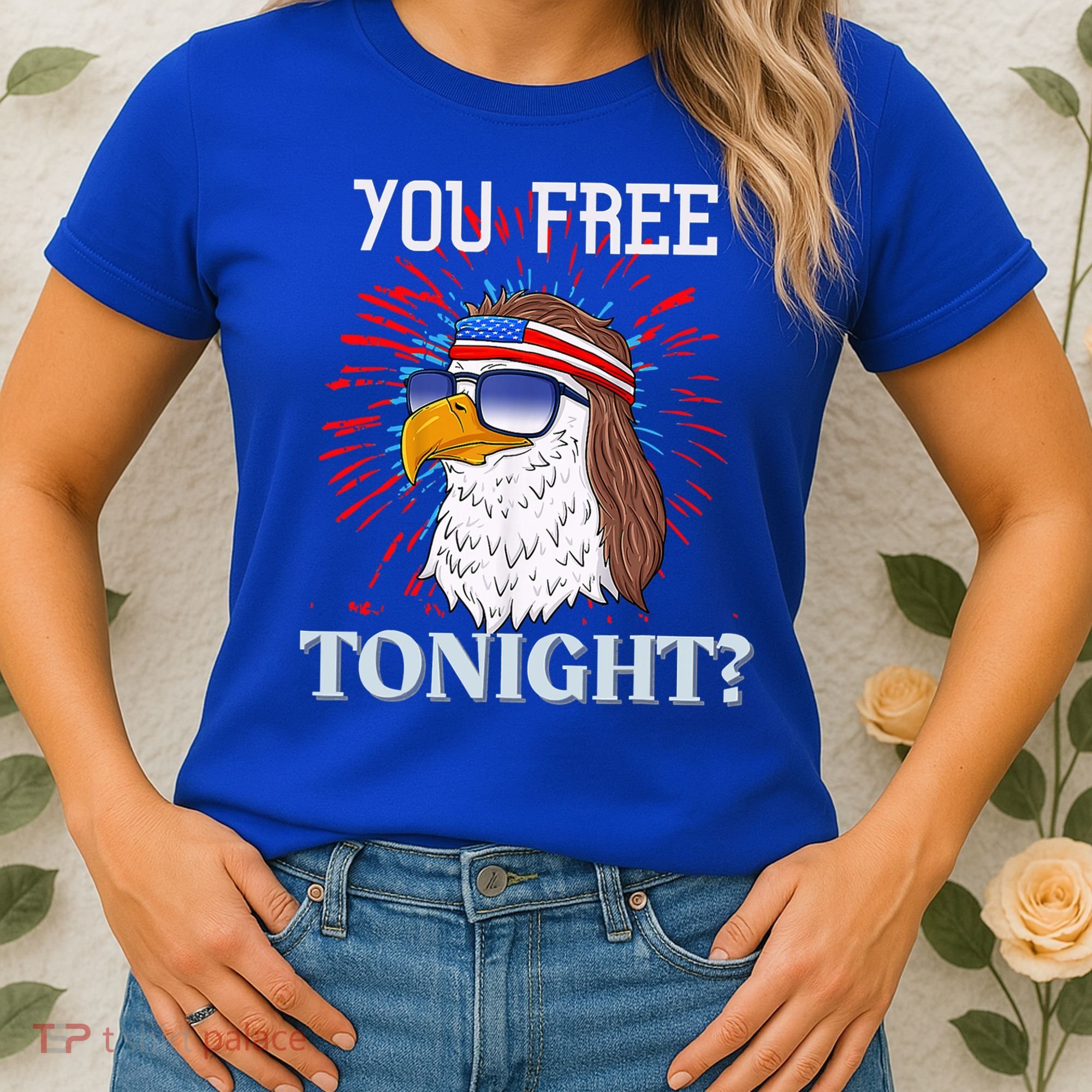 Are You Free Tonight 4th Of July Retro American Bald Eagle Gift Women's T-Shirt