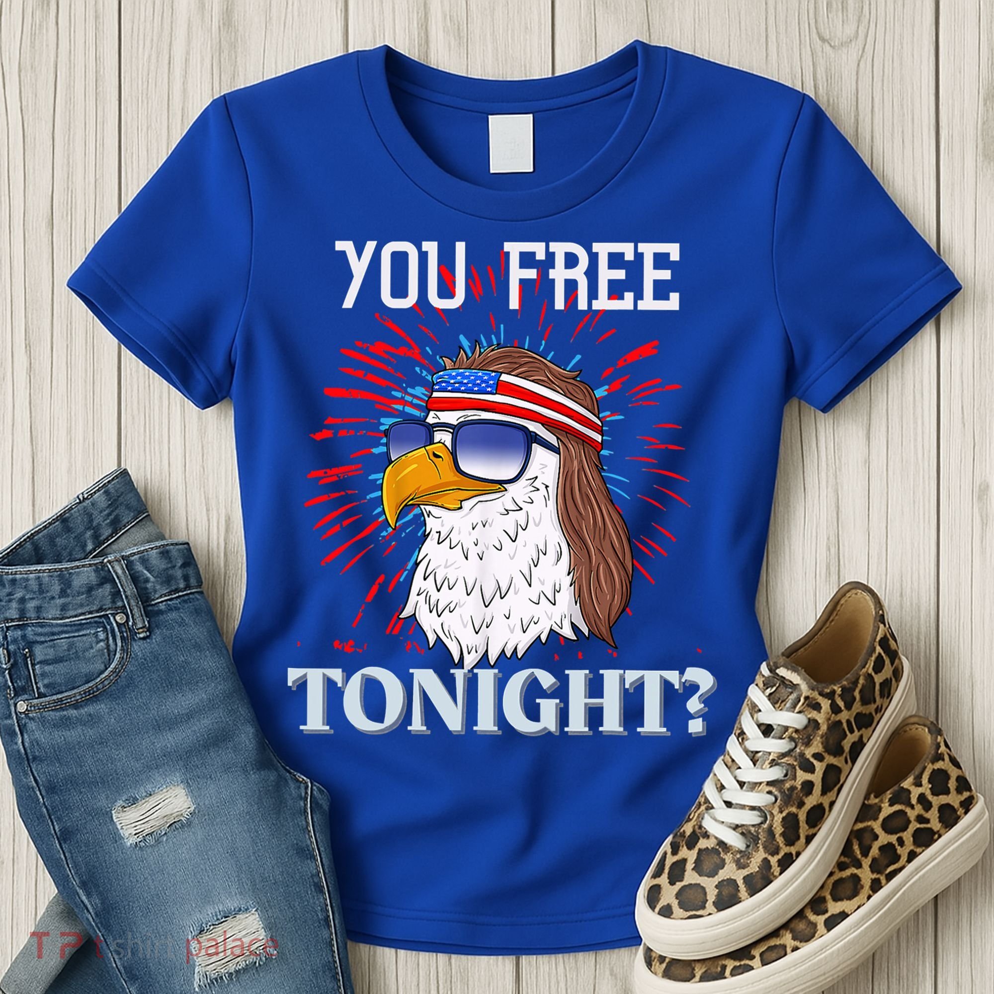 Are You Free Tonight 4th Of July Retro American Bald Eagle Gift Women's T-Shirt