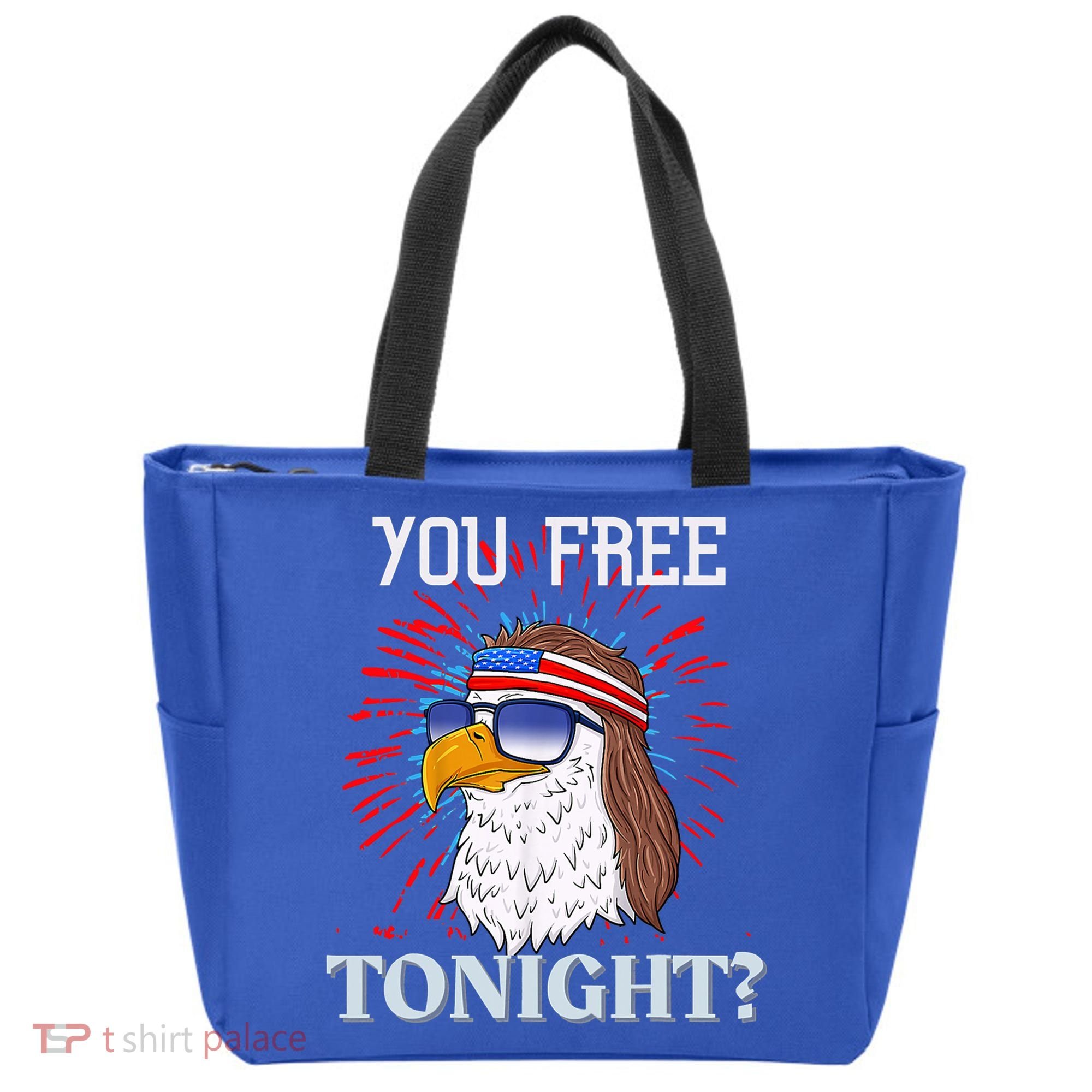 Are You Free Tonight 4th Of July Retro American Bald Eagle Gift Tote Bag