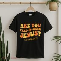 Are You Falloween Jesus? Cute Funny Halloween Fall T-Shirt thumb 2