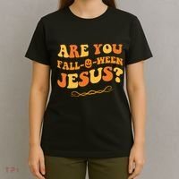 Are You Falloween Jesus? Cute Funny Halloween Fall T-Shirt thumb 4
