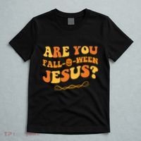 Are You Falloween Jesus? Cute Funny Halloween Fall T-Shirt thumb 5