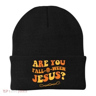 Are You Falloween Jesus? Cute Funny Halloween Fall Beanie