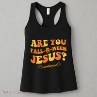 Are You Falloween Jesus? Cute Funny Halloween Fall Women's Tank Top thumb 3