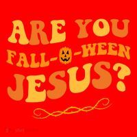 Are You Falloween Jesus? Cute Funny Halloween Fall Santa Hat thumb 1