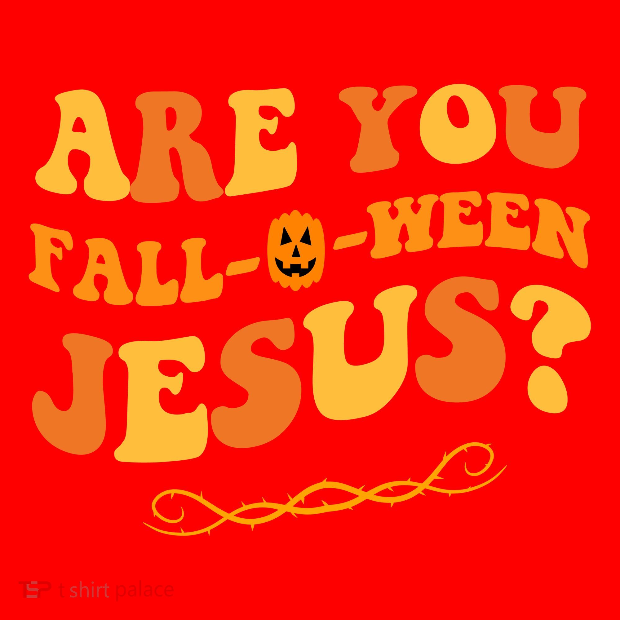 Are You Falloween Jesus? Cute Funny Halloween Fall Santa Hat