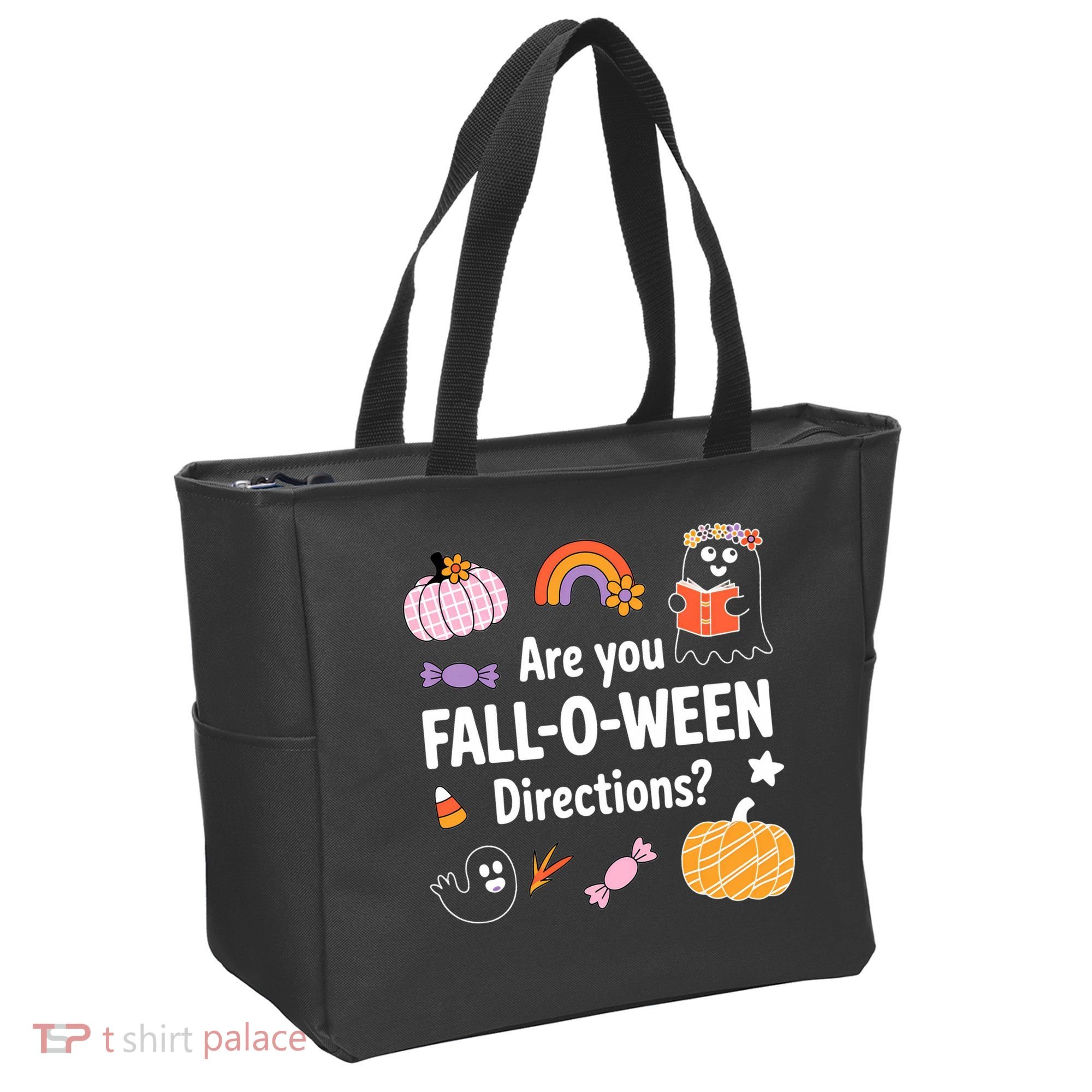 Are You Fall O Ween Directions Teacher Halloween Ghost Tote Bag