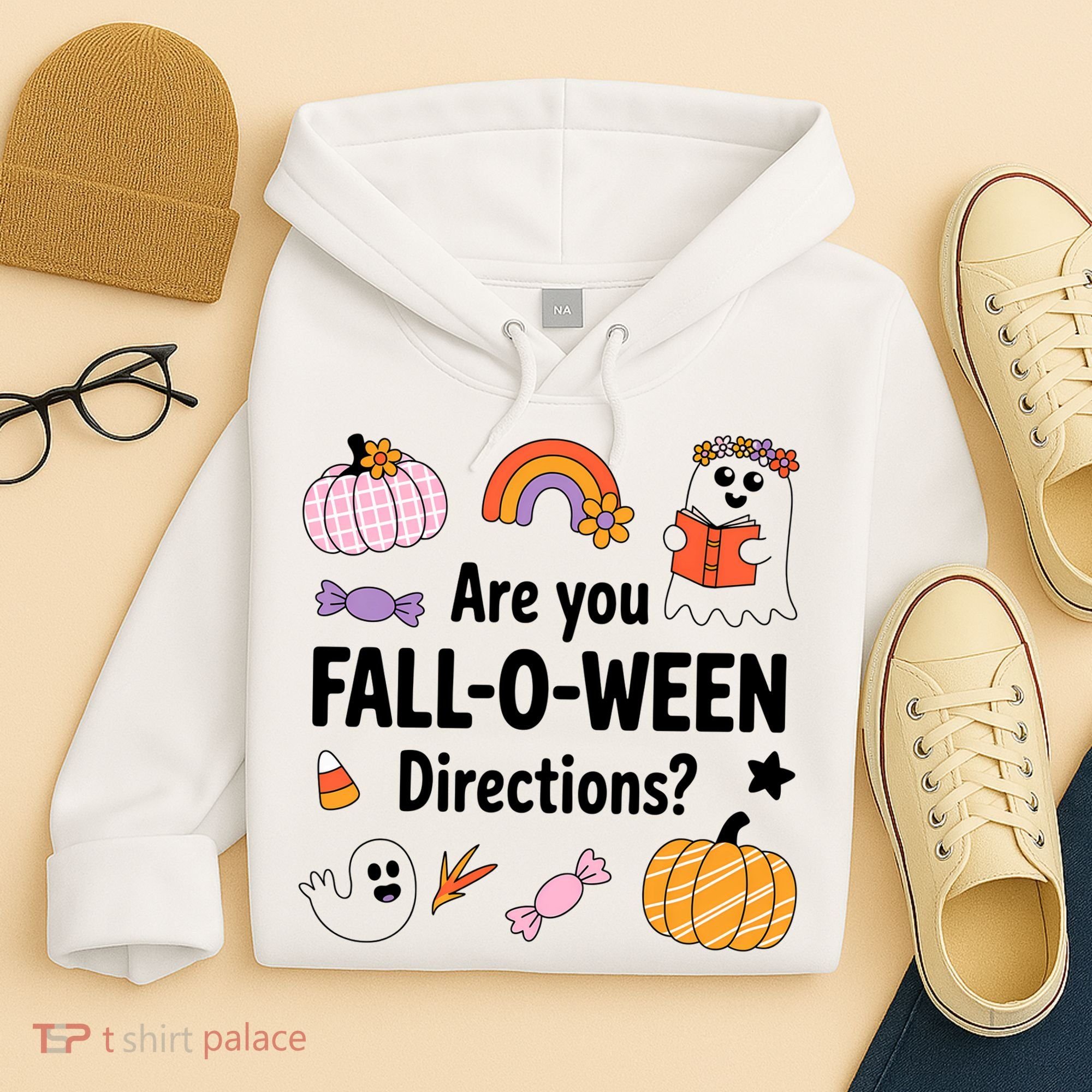 Are You Fall O Ween Directions Teacher Halloween Ghost Hoodie