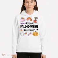 Are You Fall O Ween Directions Teacher Halloween Ghost Hoodie thumb 5