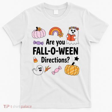 Are You Fall O Ween Directions Teacher Halloween Ghost T-Shirt