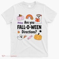 Are You Fall O Ween Directions Teacher Halloween Ghost T-Shirt thumb 0