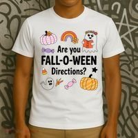 Are You Fall O Ween Directions Teacher Halloween Ghost T-Shirt thumb 3