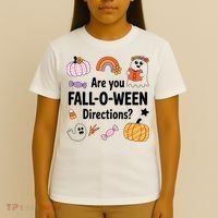 Are You Fall O Ween Directions Teacher Halloween Ghost T-Shirt thumb 4