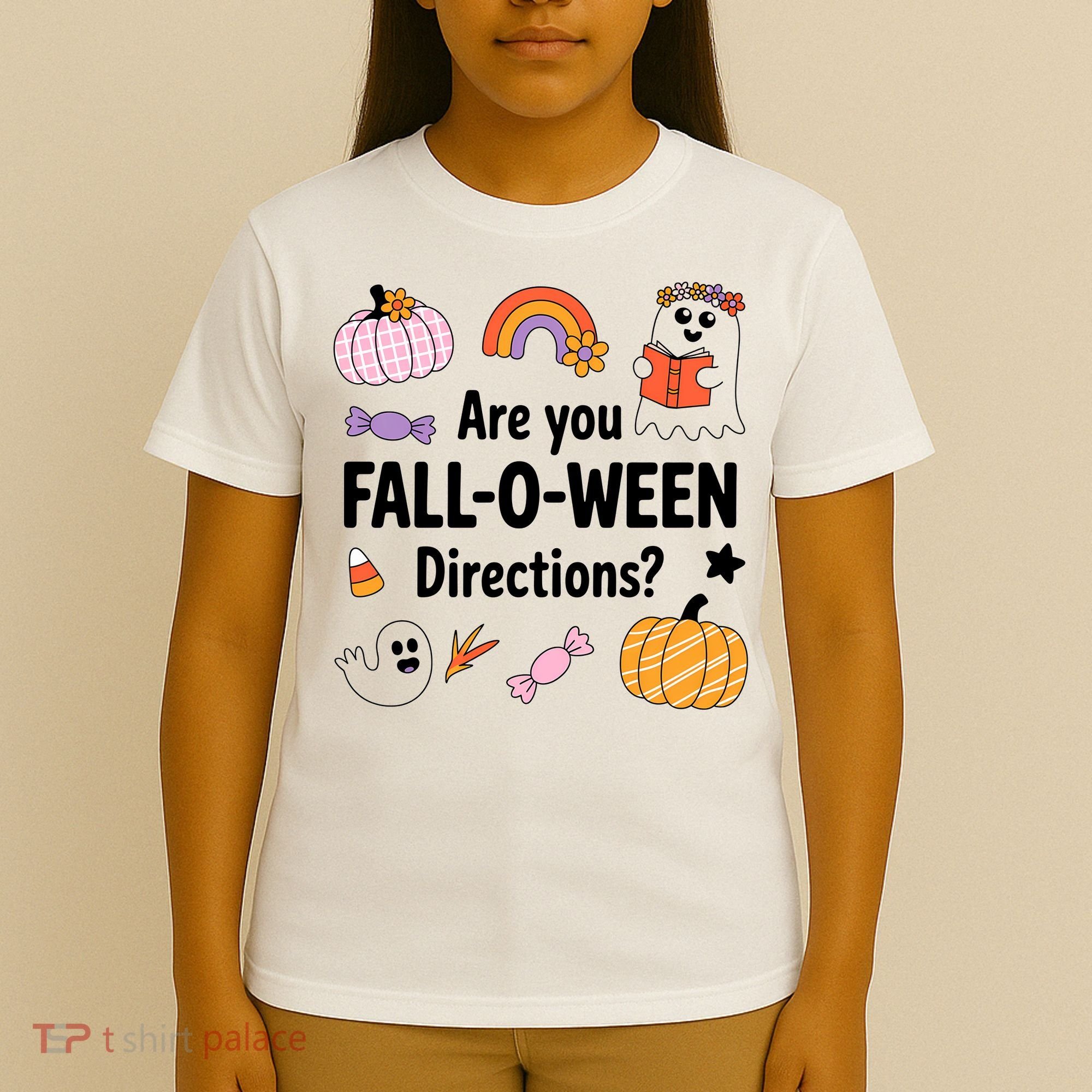 Are You Fall O Ween Directions Teacher Halloween Ghost T-Shirt