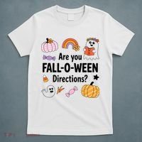 Are You Fall O Ween Directions Teacher Halloween Ghost T-Shirt thumb 5