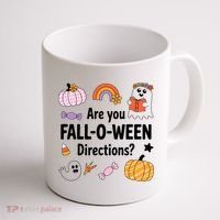 Are You Fall O Ween Directions Teacher Halloween Ghost Coffee Mug thumb 1