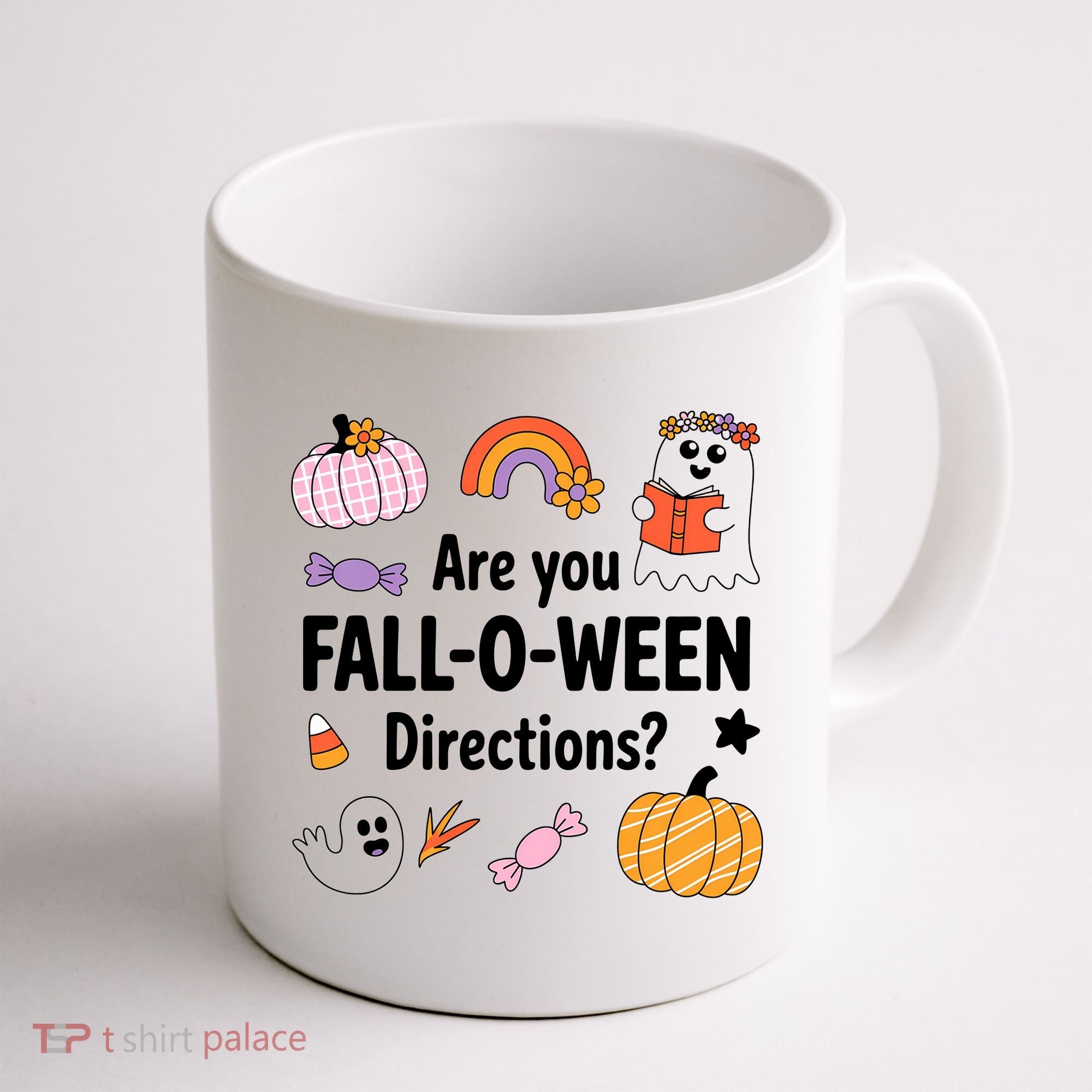 Are You Fall O Ween Directions Teacher Halloween Ghost Coffee Mug